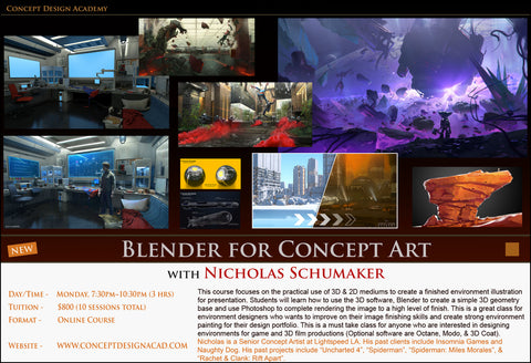 Blender for Concept Art with Nicholas Schumaker (Online Course)