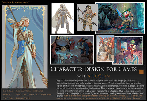Character Design for Games with Alex Chen (Online Course)