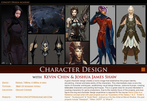 Character Design 2 with Kevin Chen & Joshua James Shaw (Online Class)