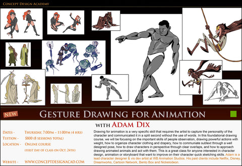 Gesture Drawing for Animation with Adam Dix (Online Course)