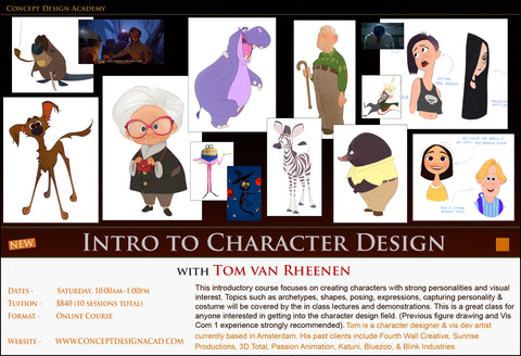 Intro to Character Design with Tom van Rheenen (Online Course)