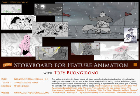 Storyboard for Feature Animation with Trey Buongiorno (Online Course)