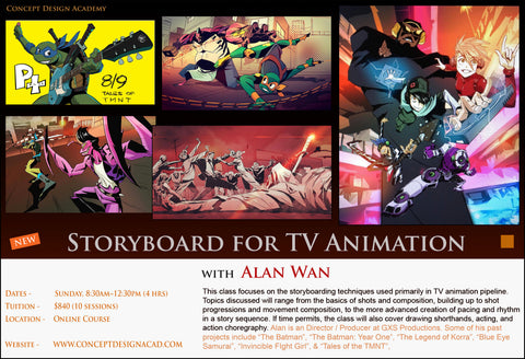 Storyboard for TV Animation with Alan Wan (Online Course)