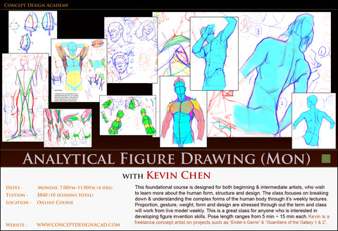 Analytical Figure Drawing with Kevin Chen (Mon) (Online Course)
