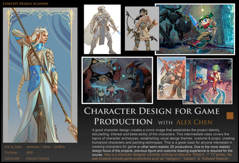 Character Design for Game Production with Alex Chen (Online Course)