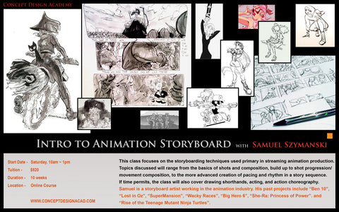 Intro to Animation Storyboard with Samuel Szymanski (Online Course)