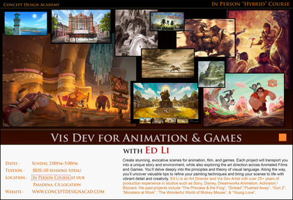 Vis Dev for Animation & Games with Ed Li (In Person Course)
