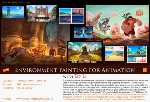 Environment Painting for Animation with Ed Li (Online Course)