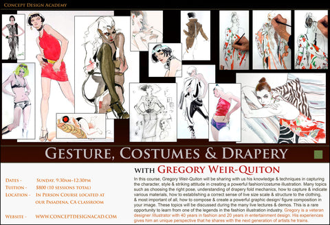 Gesture, Costume & Drapery with Gregory Weir-Quiton (In-Person Course)