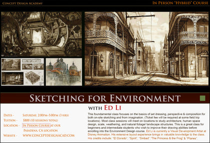 Sketching for Environment with Ed Li (In-Person Course)