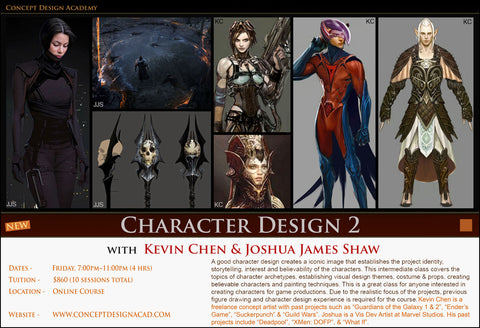 Character Design 2 with Kevin Chen & Joshua James Shaw (Online Class)