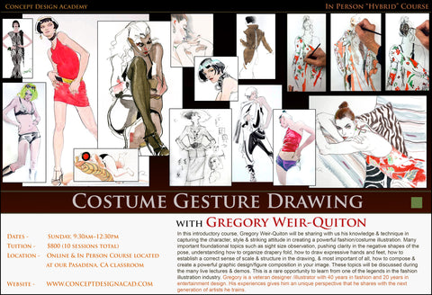 Costume Gesture Drawing with Gregory Weir-Quiton (Online Course)