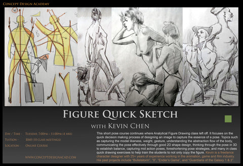Figure Quick Sketch with Kevin Chen (Online Course)