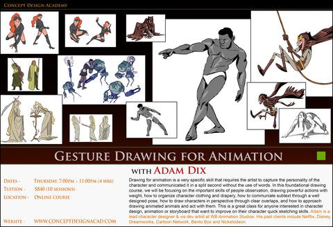 Gesture Drawing for Animation with Adam Dix (Online Course)