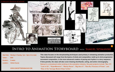 Intro to Animation Storyboard with Samuel Szymanski (Online Course)