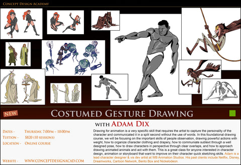 Costumed Gesture Drawing with Adam Dix (Online Course)
