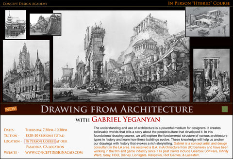 Drawing from Architecture with Gabriel Yeganyan (In Person Course)