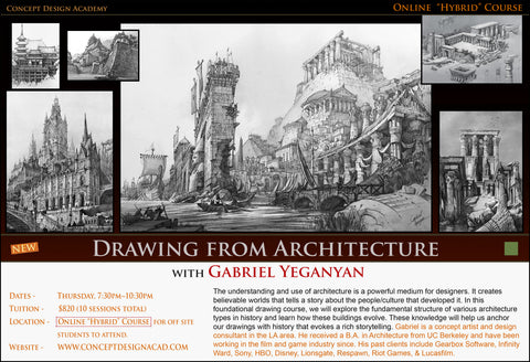 Drawing from Architecture with Gabriel Yeganyan (Online Course)