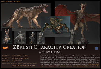 ZBrush Creature Design with Kyle Kane (Online Course)